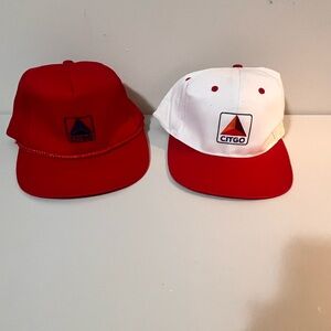 Citgo Gas Trucker Hats Vintage 1990's  Red White Snap Adjustable Memorabilia